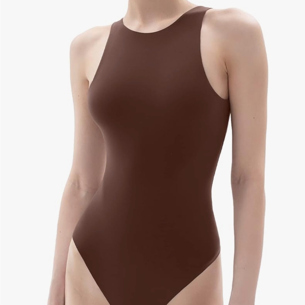 PUMIEY Women’s High Neck Sleeveless Bodysuit